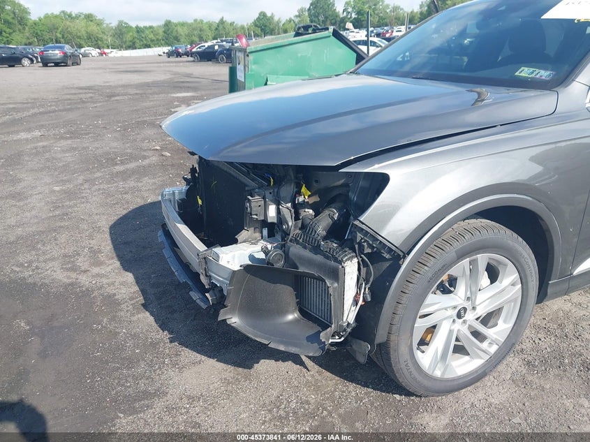 2021 Audi Q7 VIN WA1LXAF73MD036938 IAAI salvage auction — FRONT END, Salvage (Pennsylvania), sold $12,600 on 2026-07-09 (photo 6)