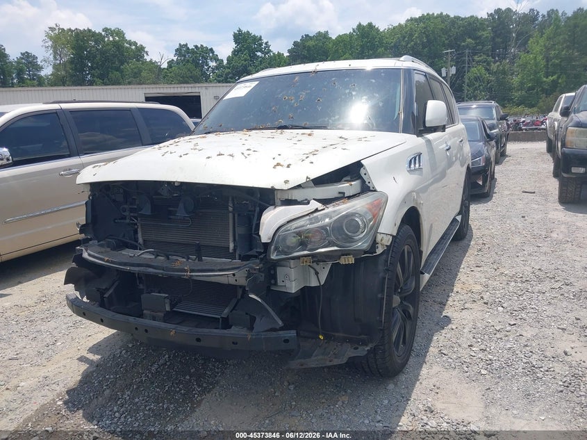 2012 Infiniti Qx56 VIN JN8AZ2NE2C9016876 IAAI salvage auction — FRONT & REAR, Salvage (Georgia), sold $2,550 on 2026-07-28 (photo 2)
