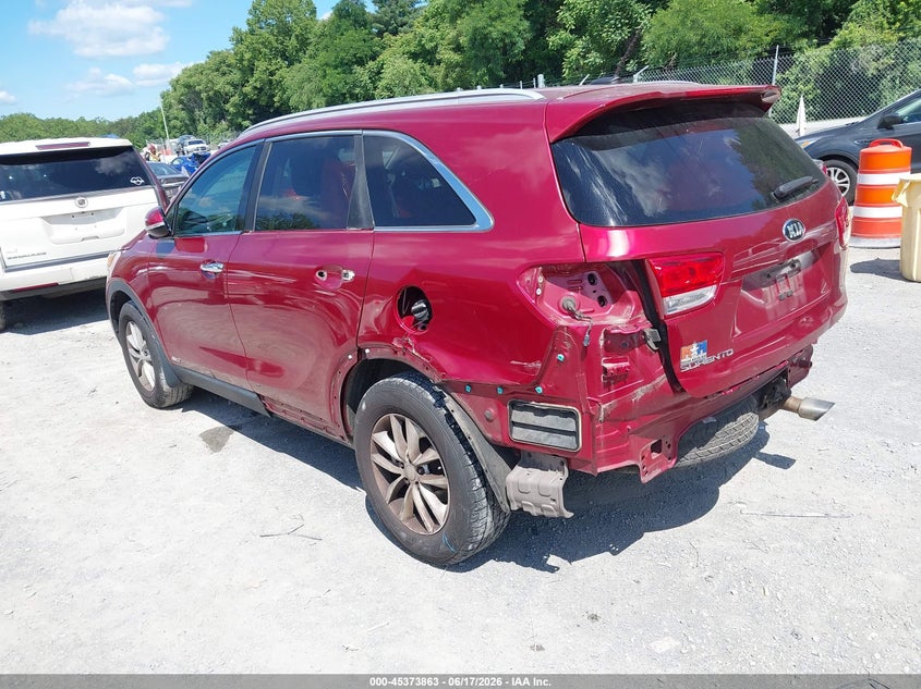2016 Kia Sorento VIN 5XYPGDA30GG111307 IAAI salvage auction — REAR END, Clear (Virginia), sold $1,350 on 2026-07-21 (photo 3)