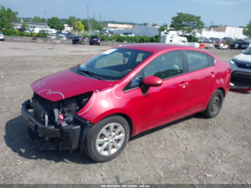 2012 Kia Rio VIN KNADM4A38C6073668 IAAI salvage auction — FRONT END, Salvage (Pennsylvania), sold $375 on 2026-07-10 (photo 2)