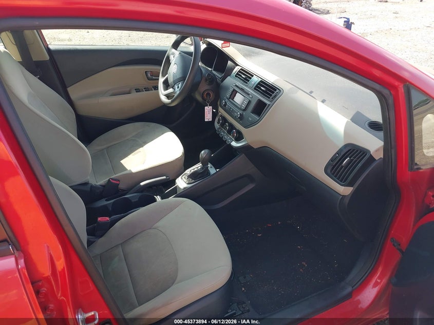 2012 Kia Rio VIN KNADM4A38C6073668 IAAI salvage auction — FRONT END, Salvage (Pennsylvania), sold $375 on 2026-07-10 (photo 5)