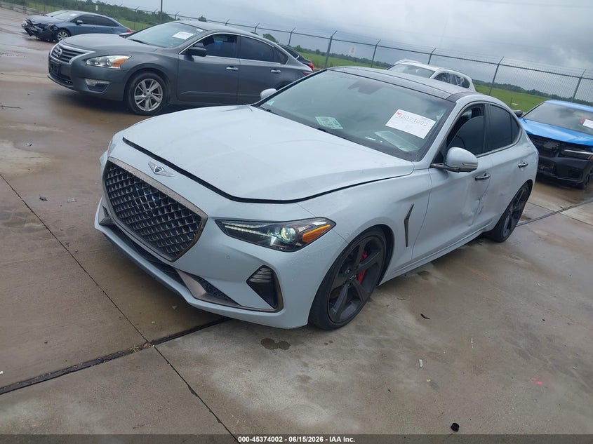 2021 Genesis G70 VIN KMTG34LE5MU074499 IAAI salvage auction — LEFT SIDE, Salvage (Texas), sold $6,050 on 2026-07-17 (photo 2)