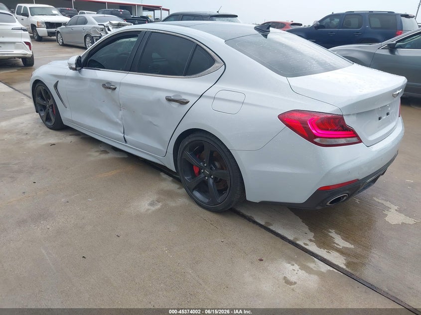 2021 Genesis G70 VIN KMTG34LE5MU074499 IAAI salvage auction — LEFT SIDE, Salvage (Texas), sold $6,050 on 2026-07-17 (photo 3)