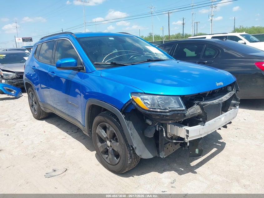 2019 Jeep Compass VIN 3C4NJCBB5KT843944 IAAI salvage auction — FRONT END, Salvage Title, sold $2,600 on 2026-07-24 (photo 1)