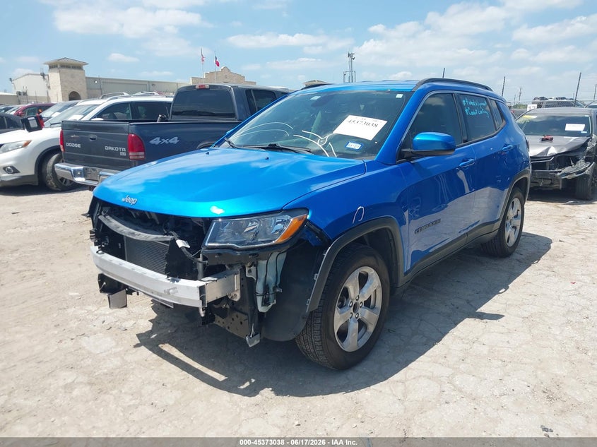 2019 Jeep Compass VIN 3C4NJCBB5KT843944 IAAI salvage auction — FRONT END, Salvage (Texas), sold $2,600 on 2026-07-27 (photo 2)