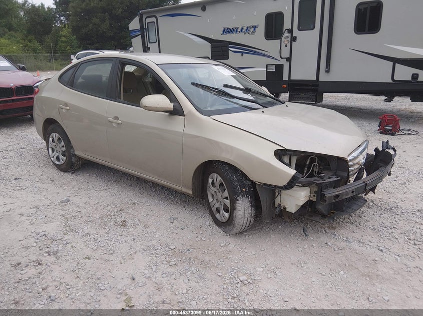 2010 Hyundai Elantra VIN KMHDU4AD2AU039550 IAAI salvage auction — LEFT SIDE, Salvage (Alabama), sold $250 on 2026-07-13 (photo 1)
