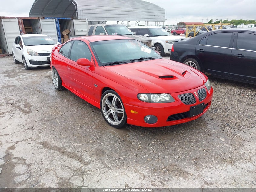 2006 Pontiac Gto VIN 6G2VX12U96L571265 IAAI salvage auction — FRONT & REAR, Original (Texas), sold $8,075 on 2026-08-10 (photo 1)