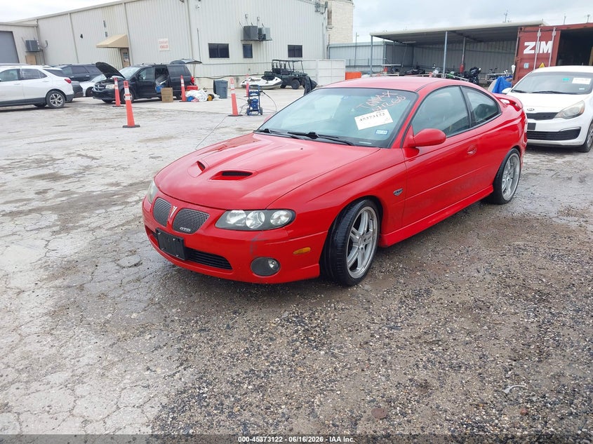 2006 Pontiac Gto VIN 6G2VX12U96L571265 IAAI salvage auction — FRONT & REAR, Original (Texas), sold $8,075 on 2026-08-10 (photo 2)