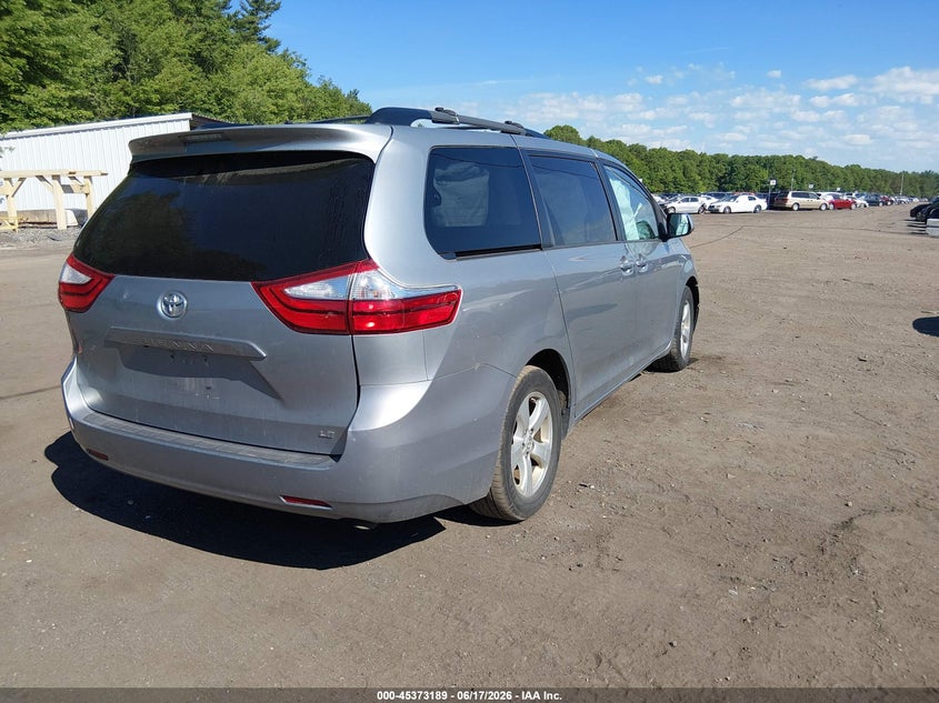 2017 Toyota Sienna VIN 5TDKZ3DC8HS844820 IAAI salvage auction — FRONT END, Salvage (Massachusetts), sold $1,700 on 2026-07-28 (photo 4)