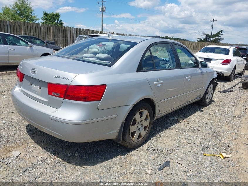 2009 Hyundai Sonata VIN 5NPET46C99H557396 IAAI salvage auction — RIGHT FRONT, Clear (Virginia), sold $1,150 on 2026-07-20 (photo 4)