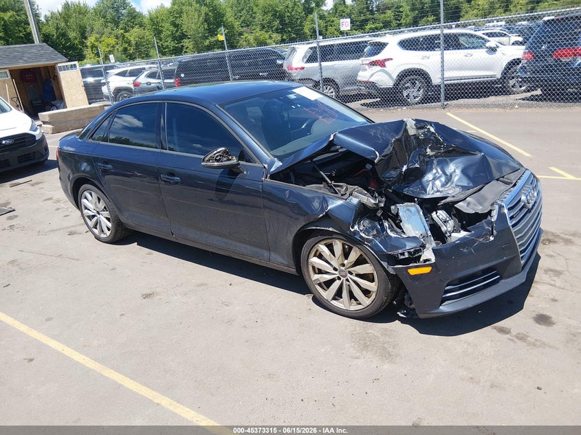 2017 Audi A4 VIN WAUANAF40HN006933 IAAI salvage auction — RIGHT FRONT, Salvage (South Carolina), sold $1,000 on 2026-07-30 (photo 1)