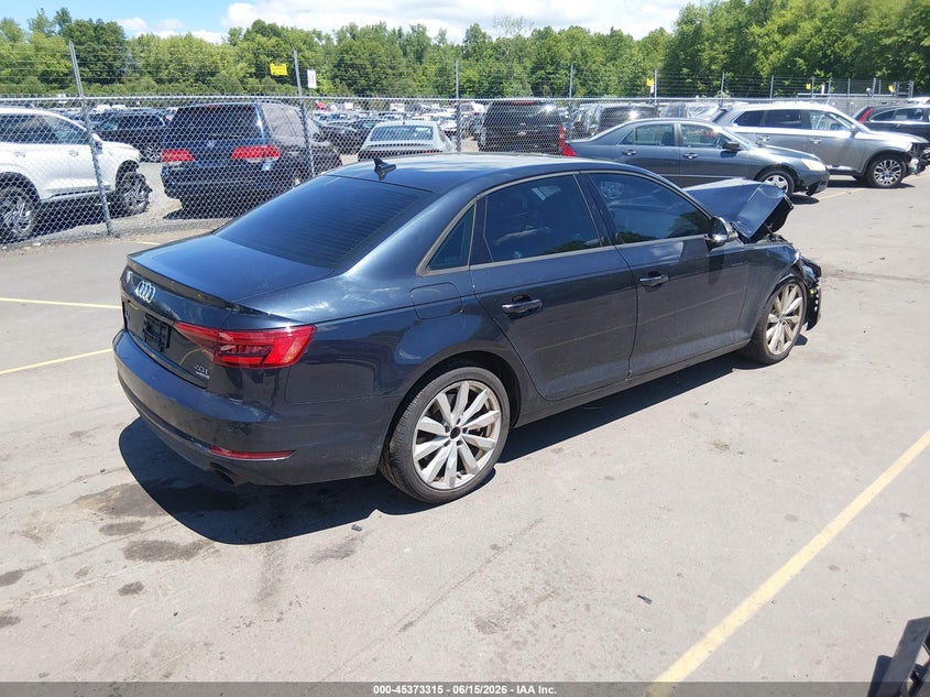 2017 Audi A4 VIN WAUANAF40HN006933 IAAI salvage auction — RIGHT FRONT, Salvage (South Carolina), sold $1,000 on 2026-07-30 (photo 4)