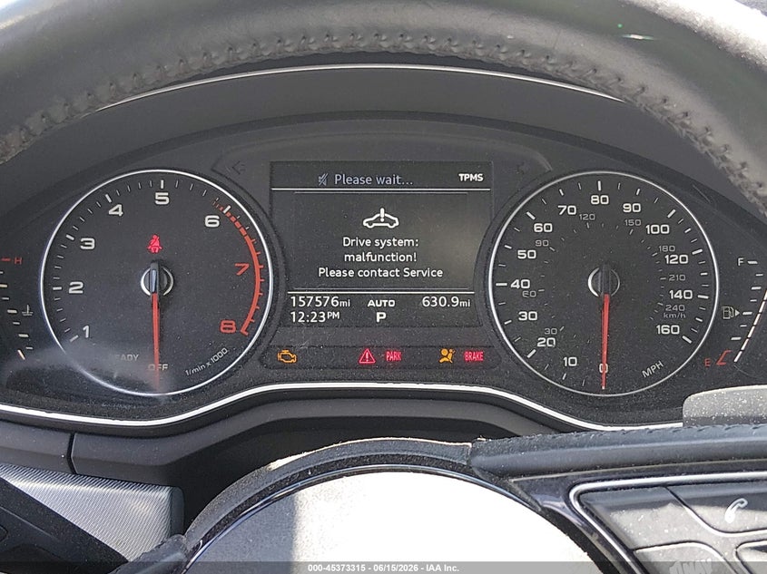 2017 Audi A4 VIN WAUANAF40HN006933 IAAI salvage auction — RIGHT FRONT, Salvage (South Carolina), sold $1,000 on 2026-07-30 (photo 7)