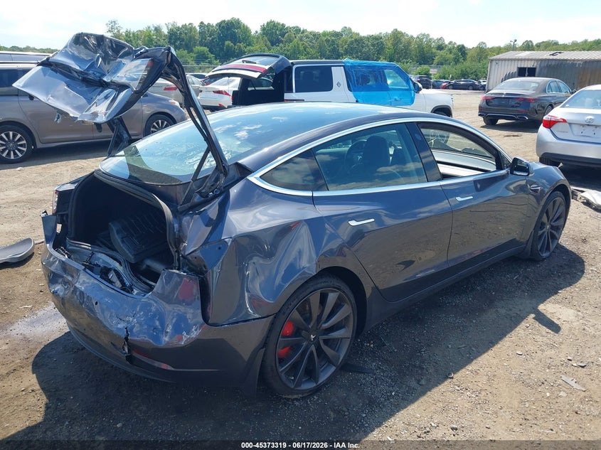 2020 Tesla Model 3 VIN 5YJ3E1EC0LF623633 IAAI salvage auction — REAR END, Salvage (Virginia), sold $7,600 on 2026-07-06 (photo 4)