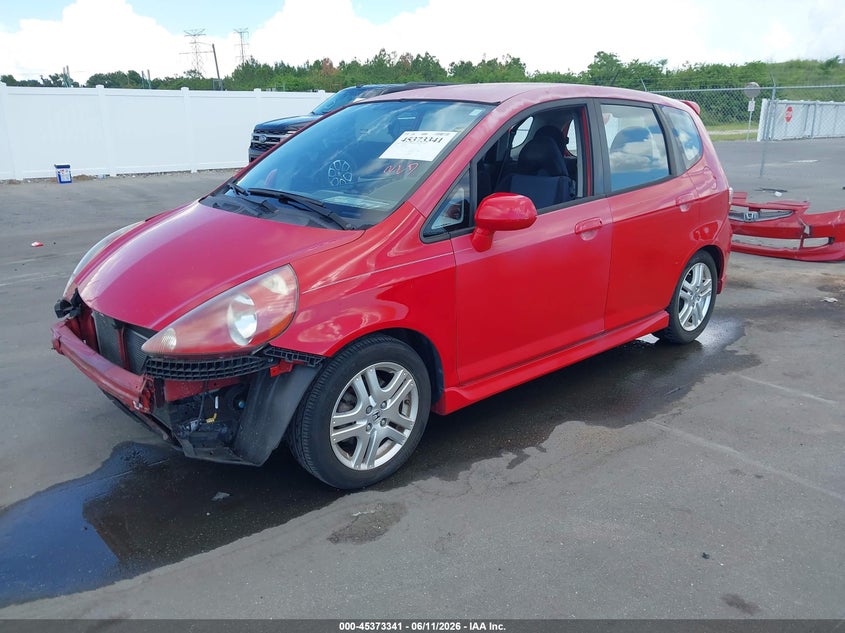2008 Honda Fit VIN JHMGD37698S020552 IAAI salvage auction — FRONT END, Rebuildable (Florida), sold $850 on 2026-07-13 (photo 2)