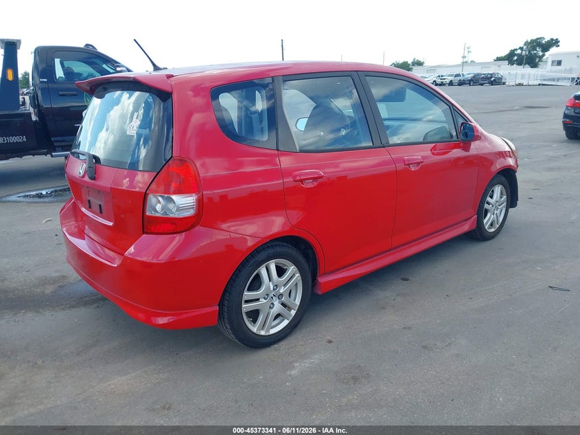 2008 Honda Fit VIN JHMGD37698S020552 IAAI salvage auction — FRONT END, Rebuildable (Florida), sold $850 on 2026-07-13 (photo 4)