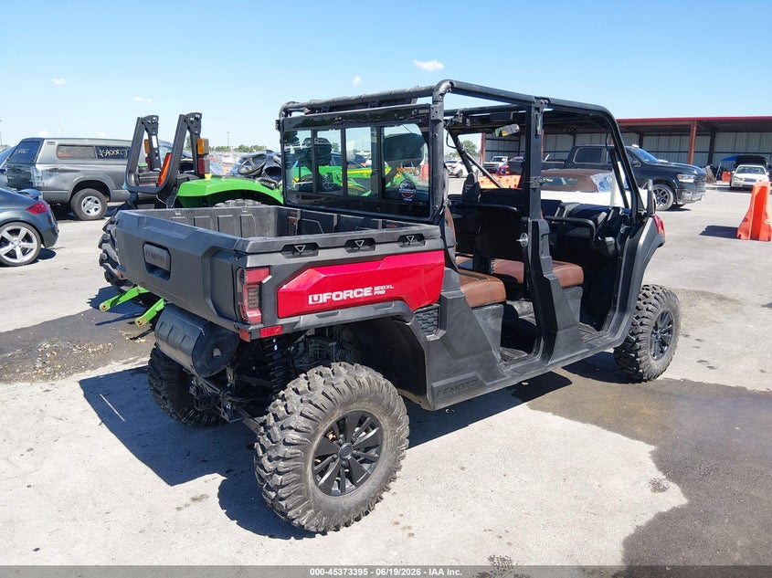 2025 Cf moto Uforce VIN LCELE1ZG5S6000693 IAAI salvage auction — FRONT END, Bill Of Sale (Missouri), sold $4,400 on 2026-09-15 (photo 4)