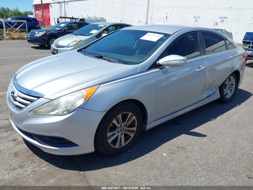 2014 Hyundai Sonata VIN 5NPEB4AC6EH913727 IAAI salvage auction — SIDE, Salvage (Oregon), sold $650 on 2026-07-31 (photo 2)