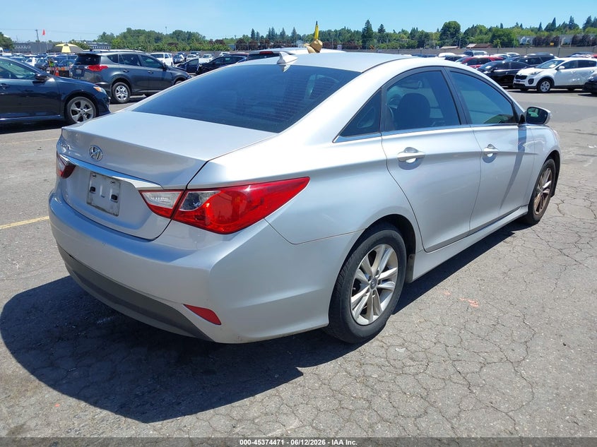 2014 Hyundai Sonata VIN 5NPEB4AC6EH913727 IAAI salvage auction — SIDE, Salvage (Oregon), sold $650 on 2026-07-31 (photo 4)