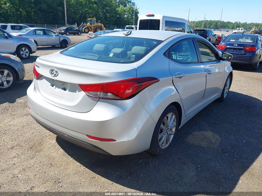 2014 Hyundai Elantra VIN KMHDH4AE6EU163338 IAAI salvage auction — RIGHT SIDE, Salvage - Greater Than 75% (Maryland), sold $1,650 on 2026-07-15 (photo 4)