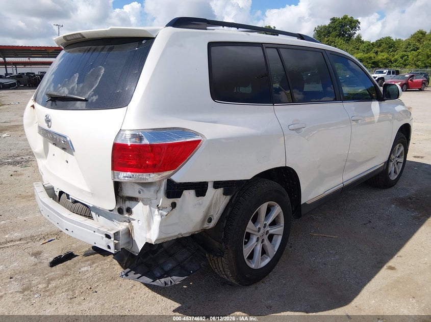 2013 Toyota Highlander VIN 5TDZK3EH9DS138575 IAAI salvage auction — REAR END, Salvage (Louisiana), sold $3,000 on 2026-07-07 (photo 4)