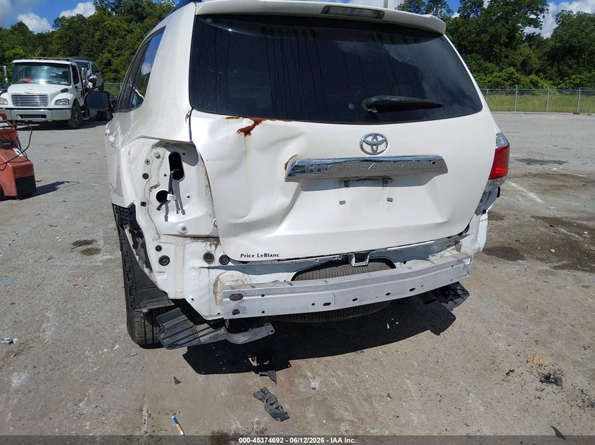 2013 Toyota Highlander VIN 5TDZK3EH9DS138575 IAAI salvage auction — REAR END, Salvage (Louisiana), sold $3,000 on 2026-07-07 (photo 6)