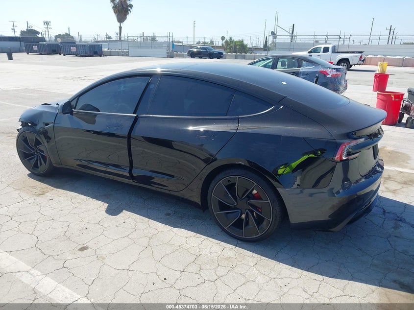 2024 Tesla Model 3 VIN 5YJ3E1ETXRF855116 IAAI salvage auction — FRONT END, Salvage (California), sold $17,700 on 2026-09-09 (photo 3)