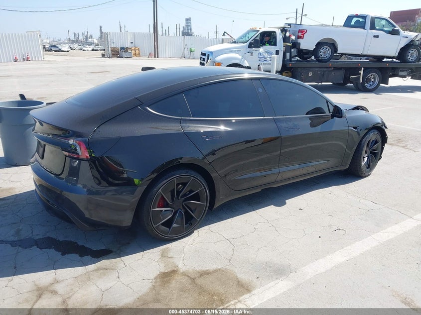 2024 Tesla Model 3 VIN 5YJ3E1ETXRF855116 IAAI salvage auction — FRONT END, Salvage (California), sold $17,700 on 2026-09-09 (photo 4)
