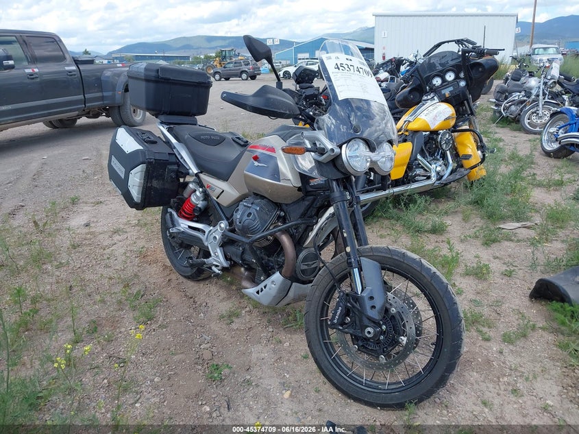2025 Moto guzzi VIN ZGUMLUB03SS000060 IAAI salvage auction — ALL OVER, Salvage Title, sold $2,750 on 2026-08-04 (photo 1)