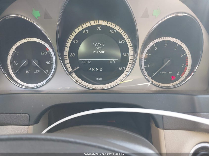 2011 Mercedes-benz C-klasse VIN WDDGF5EB6BR157735 IAAI salvage auction — FRONT END, Salvage (Tennessee), sold $250 on 2026-07-07 (photo 7)