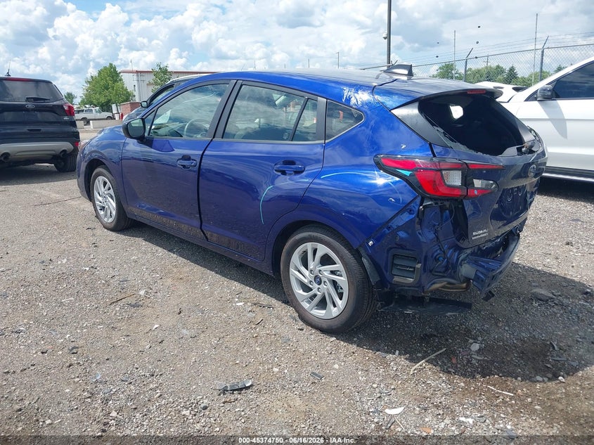 2025 Subaru Impreza VIN JF1GUABC1S8281185 IAAI salvage auction — REAR END, Clear (Michigan), sold $6,800 on 2026-07-26 (photo 3)