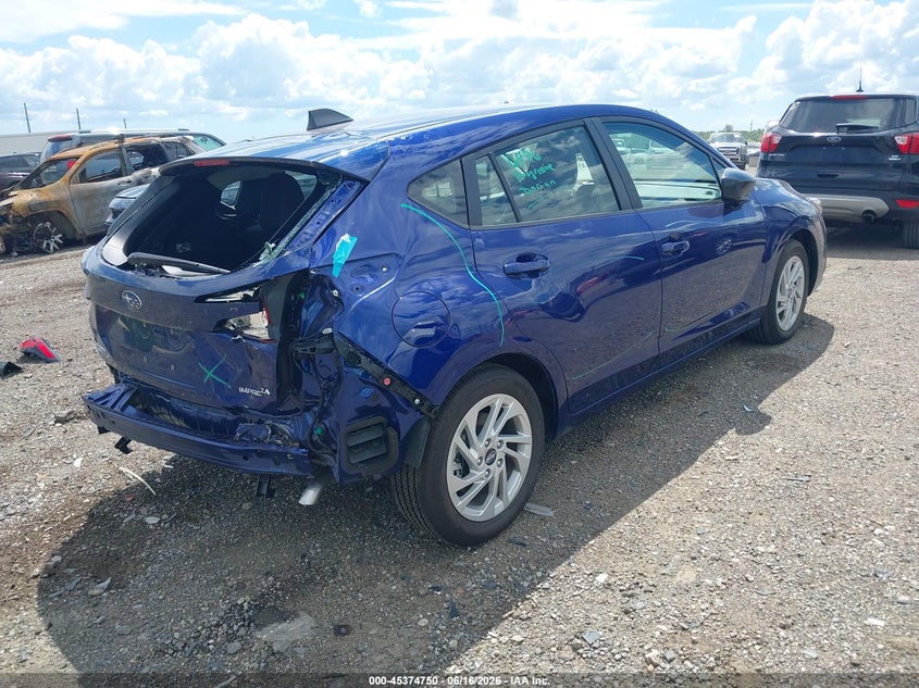 2025 Subaru Impreza VIN JF1GUABC1S8281185 IAAI salvage auction — REAR END, Clear (Michigan), sold $6,800 on 2026-07-26 (photo 4)