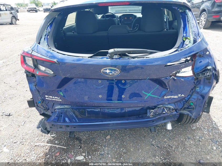 2025 Subaru Impreza VIN JF1GUABC1S8281185 IAAI salvage auction — REAR END, Clear (Michigan), sold $6,800 on 2026-07-26 (photo 6)