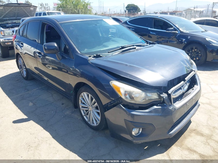 2012 Subaru Impreza VIN JF1GPAH6XCH220136 IAAI salvage auction — FRONT & REAR, Salvage (California), sold $675 on 2026-07-08 (photo 1)
