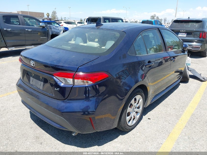 2021 Toyota Corolla VIN JTDEPMAE4MJ166931 IAAI salvage auction — SIDE, Salvage Title, sold $3,900 on 2026-07-14 (photo 4)