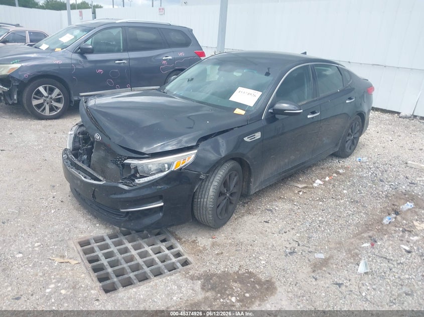 2018 Kia Optima VIN 5XXGU4L36JG196168 IAAI salvage auction — FRONT END, Original (Texas), sold $875 on 2026-07-30 (photo 2)