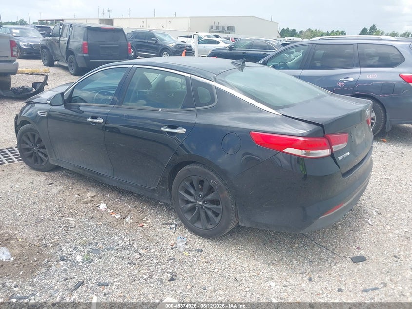 2018 Kia Optima VIN 5XXGU4L36JG196168 IAAI salvage auction — FRONT END, Original (Texas), sold $875 on 2026-07-30 (photo 3)