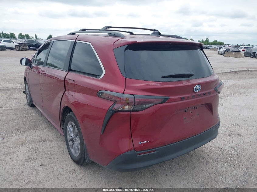 2025 Toyota Sienna VIN 5TDKRKEC0SS248374 IAAI salvage auction — FRONT END, Salvage (Texas), sold $9,700 on 2026-07-22 (photo 3)