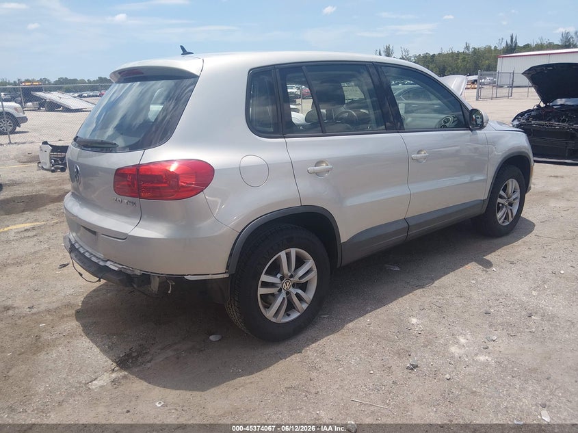 2013 Volkswagen Tiguan VIN WVGAV3AX8DW574329 IAAI salvage auction — LEFT FRONT, Salvage (Arizona), sold $650 on 2026-07-06 (photo 4)