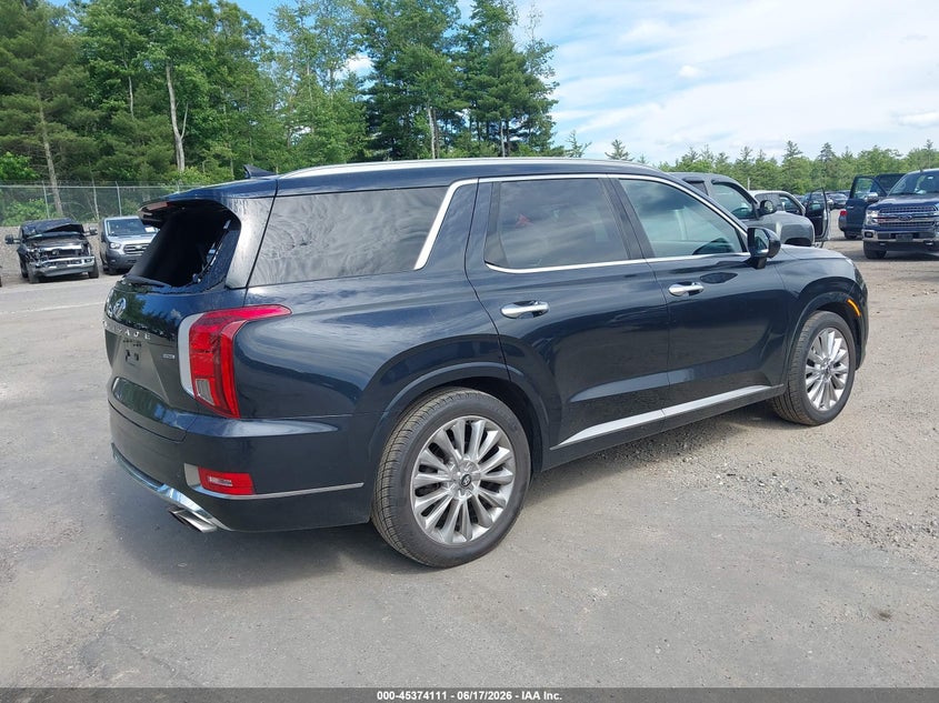 2020 Hyundai Palisade VIN KM8R5DHE0LU054813 IAAI salvage auction — REAR END, Salvage Title, sold $2,850 on 2026-07-24 (photo 4)