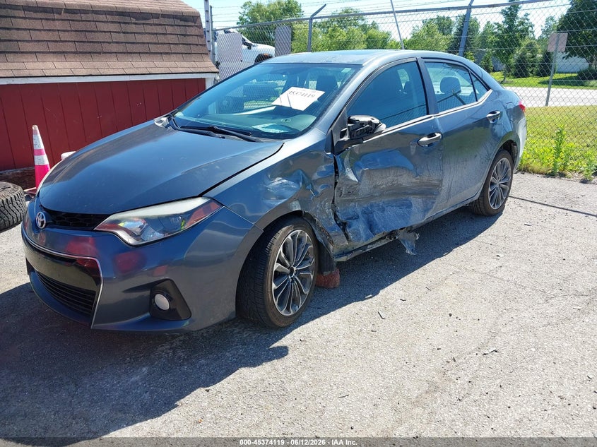 2014 Toyota Corolla VIN 5YFBURHE6EP116141 IAAI salvage auction — LEFT FRONT, Clear (Michigan), sold $3,875 on 2026-07-30 (photo 2)