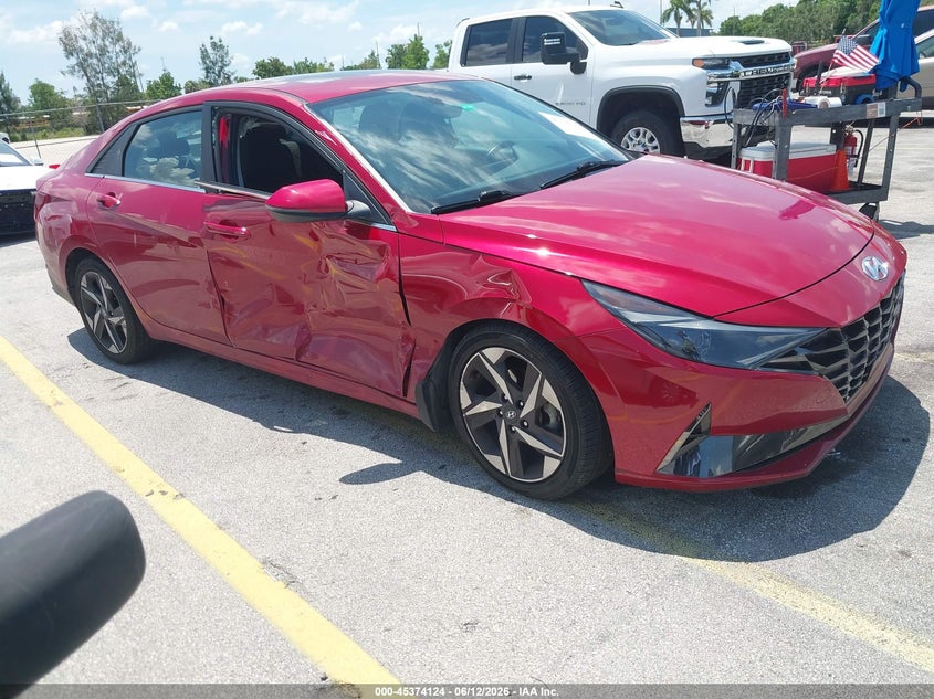 2022 Hyundai Elantra VIN KMHLN4AG1NU267273 IAAI salvage auction — RIGHT SIDE, Certificate Of Destruction (Florida), sold $3,750 on 2026-07-09 (photo 1)