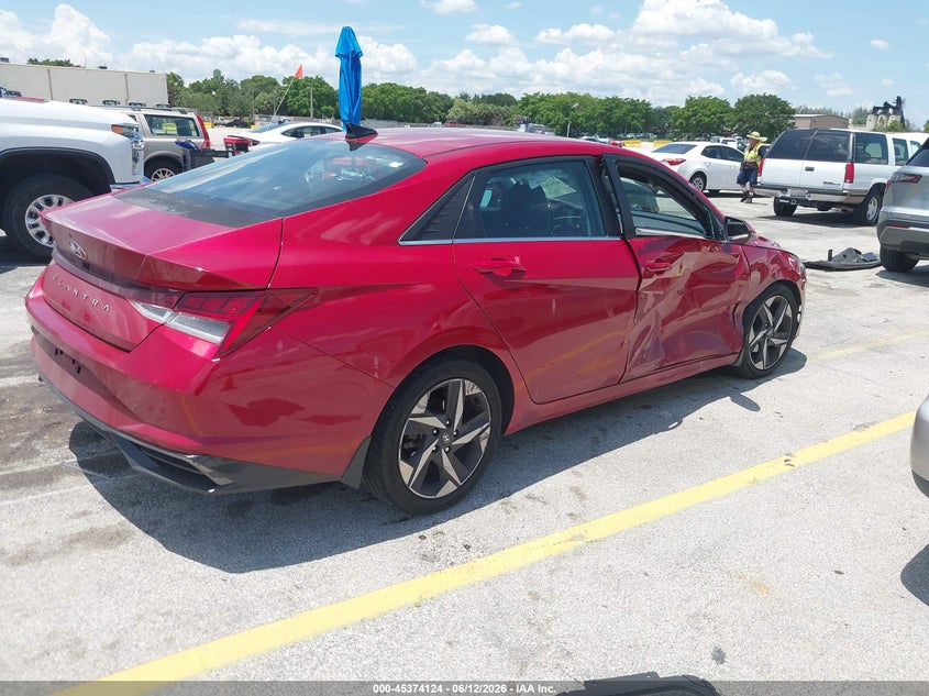 2022 Hyundai Elantra VIN KMHLN4AG1NU267273 IAAI salvage auction — RIGHT SIDE, Certificate Of Destruction (Florida), sold $3,750 on 2026-07-09 (photo 4)