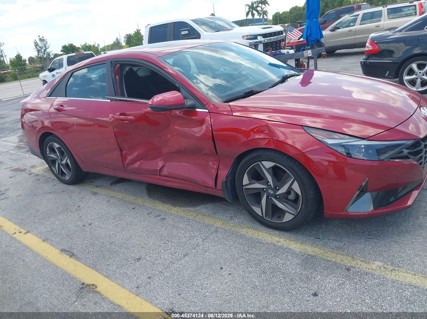 2022 Hyundai Elantra VIN KMHLN4AG1NU267273 IAAI salvage auction — RIGHT SIDE, Certificate Of Destruction (Florida), sold $3,750 on 2026-07-09 (photo 6)