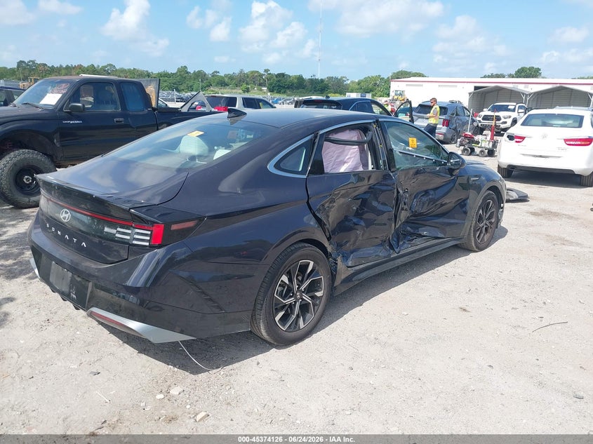 2024 Hyundai Sonata VIN KMHL64JA6RA372813 IAAI salvage auction — BIOHAZARD/CHEMICAL, Salvage Title, sold $4,400 on 2026-07-23 (photo 4)