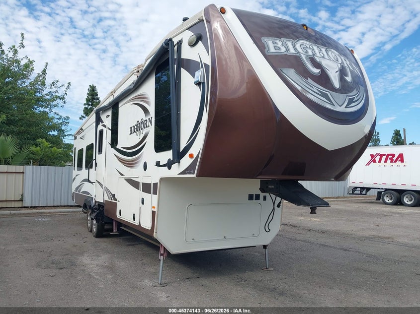 2015 Heartland rvs bighor Series m-3570rs VIN 5SFBG3720FE284378 IAAI salvage auction — ROOF, Salvage (California), sold $1,050 on 2026-07-07 (photo 1)