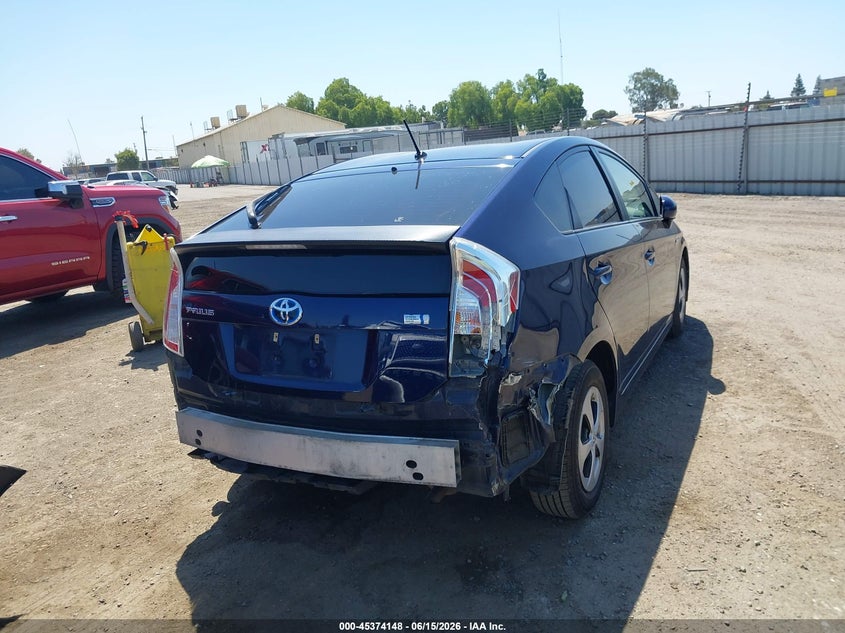 2014 Toyota Prius VIN JTDKN3DU8E0364795 IAAI salvage auction — RIGHT REAR, Salvage Title, sold $1,100 on 2026-07-21 (photo 4)