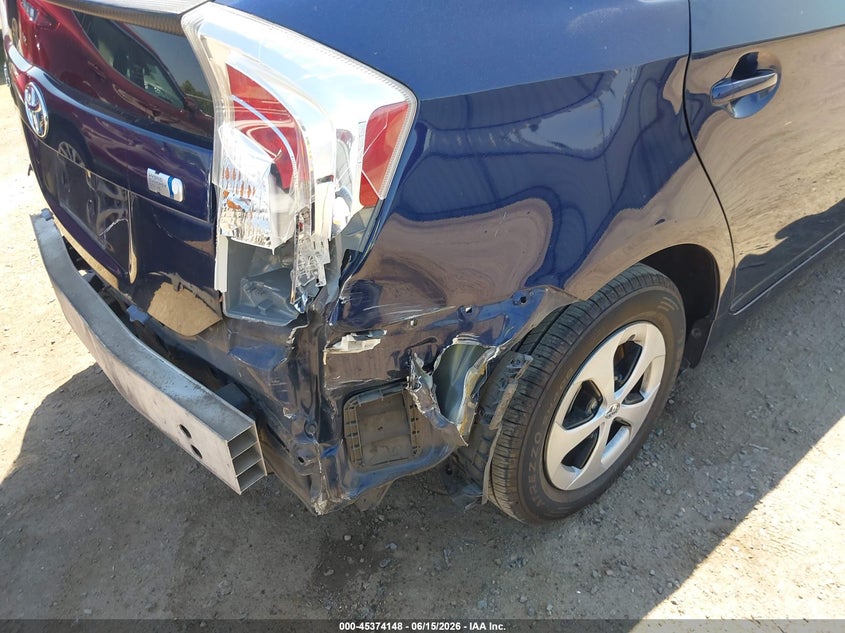 2014 Toyota Prius VIN JTDKN3DU8E0364795 IAAI salvage auction — RIGHT REAR, Salvage Title, sold $1,100 on 2026-07-21 (photo 6)
