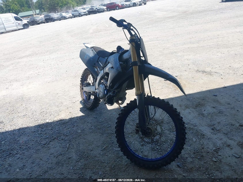 2019 Yamaha Yz450f VIN JYACJ23CXKA003847 IAAI salvage auction — FRONT & REAR, Salvage (Virginia), sold $1,800 on 2026-07-14 (photo 1)