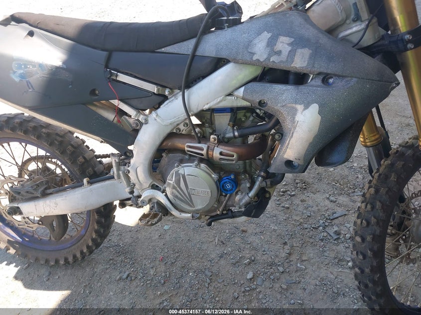 2019 Yamaha Yz450f VIN JYACJ23CXKA003847 IAAI salvage auction — FRONT & REAR, Salvage (Virginia), sold $1,800 on 2026-07-14 (photo 8)